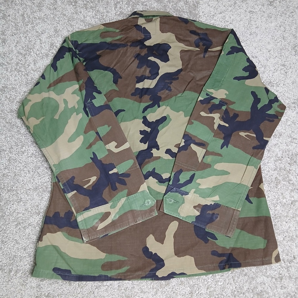 US Military Jacket Mens Medium Short Green Woodland Camo Army Field Jacket - Picture 7 of 16